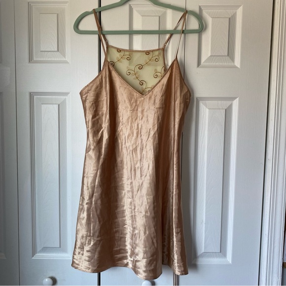 The Unbranded Brand Other - Women's Large Gold Satin Slip Dress Lingerie Fairy y2k